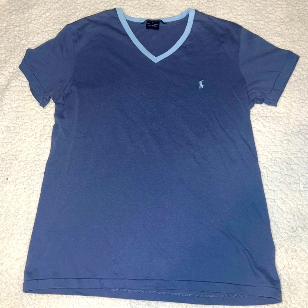 Blue polo shirt womens